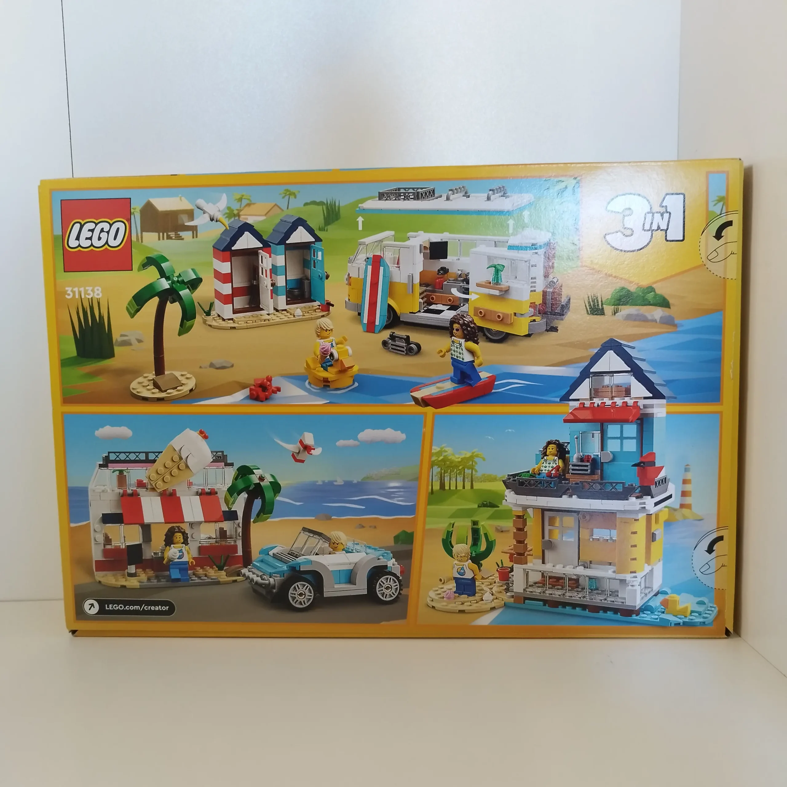 LEGO Creator 3-i-1 Autocamper på stranden 31138 bagside